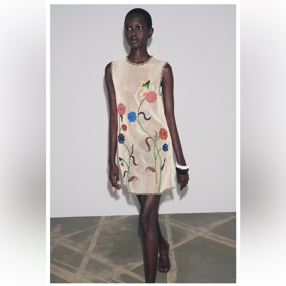 ZARA CROCHET DRESS WITH FLORAL EMBROIDERY ZW
COLLECTION